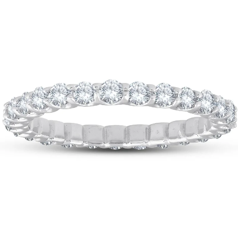 women’s affordable diamond engagement rings -1/2 Ct Diamond Eternity Ring 14k White Gold