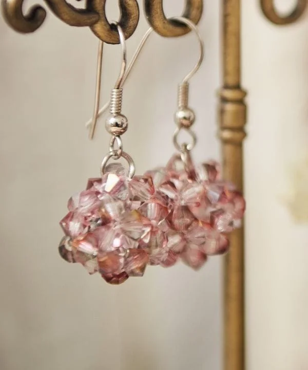 custom earrings for women -Czech Glass Ball Earrings