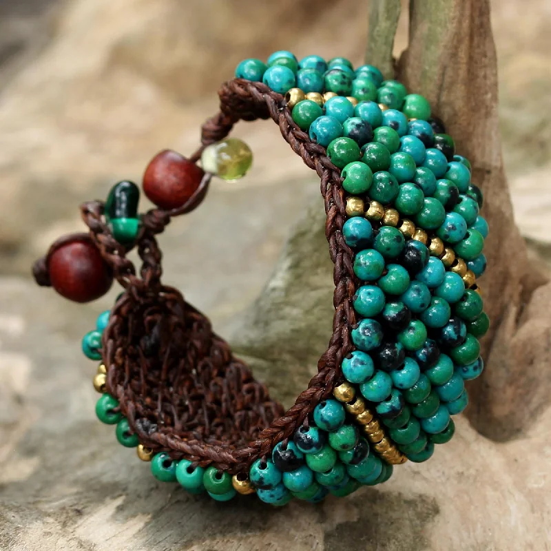 bracelet sets for women -Thai Smile Serpentine Brass Beaded Bracelet