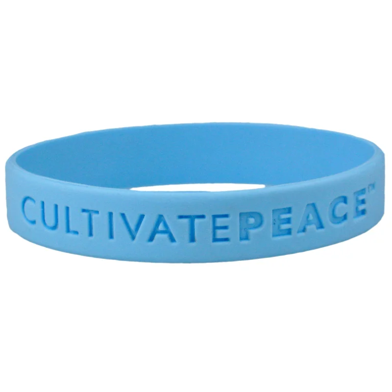 women’s party bangles -Hunger Site Cultivate Peace Silicone Bracelet