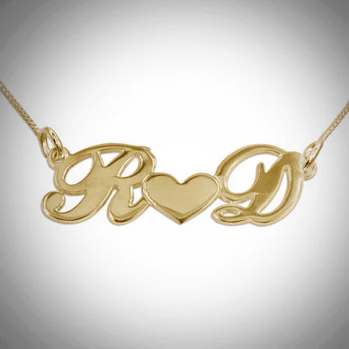 women’s layered necklaces -Love Initials