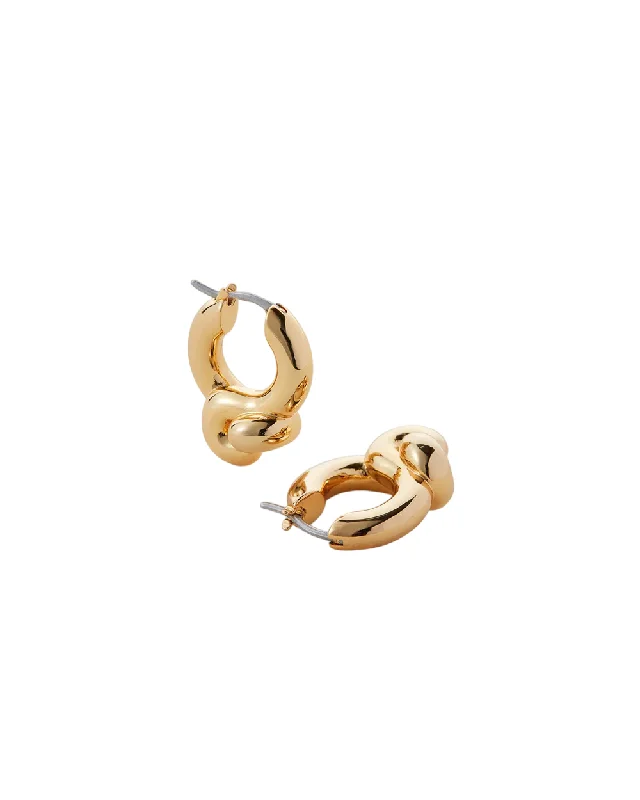 women’s luxury pearl drop earrings -Small Maeve Hoop Earrings - Gold