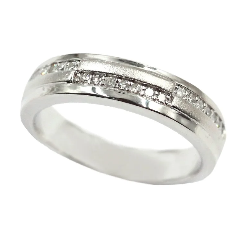 women’s double halo engagement rings -925 Sterling Silver Diamond Band Ring