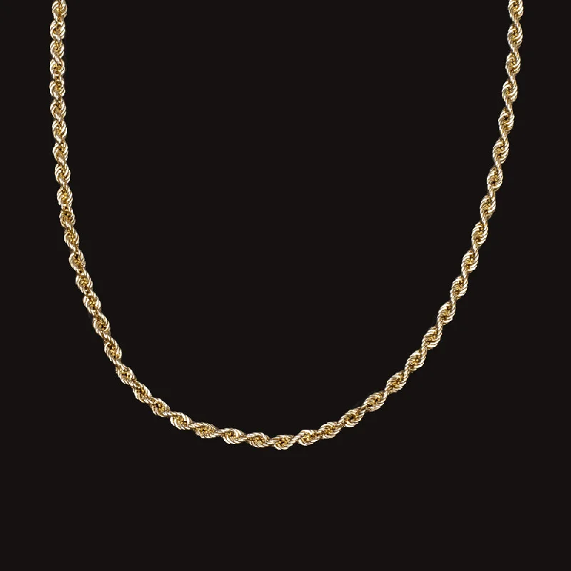 women’s eternity rings -14k YELLOW GOLD ROPE CHAIN 24 INCH 2mm 7.5gm NECKLACE CLASSIC TWIST MENS LADIES