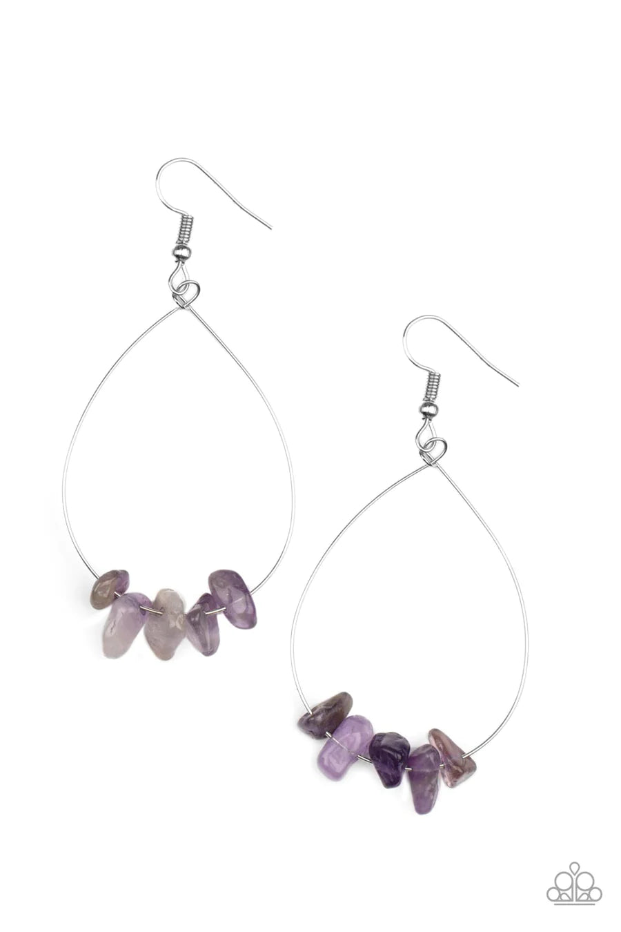 women’s clip-on earrings -South Beach Serenity - Purple