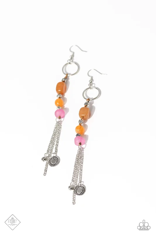 women’s minimalist earrings -Gardening Gesture - Orange