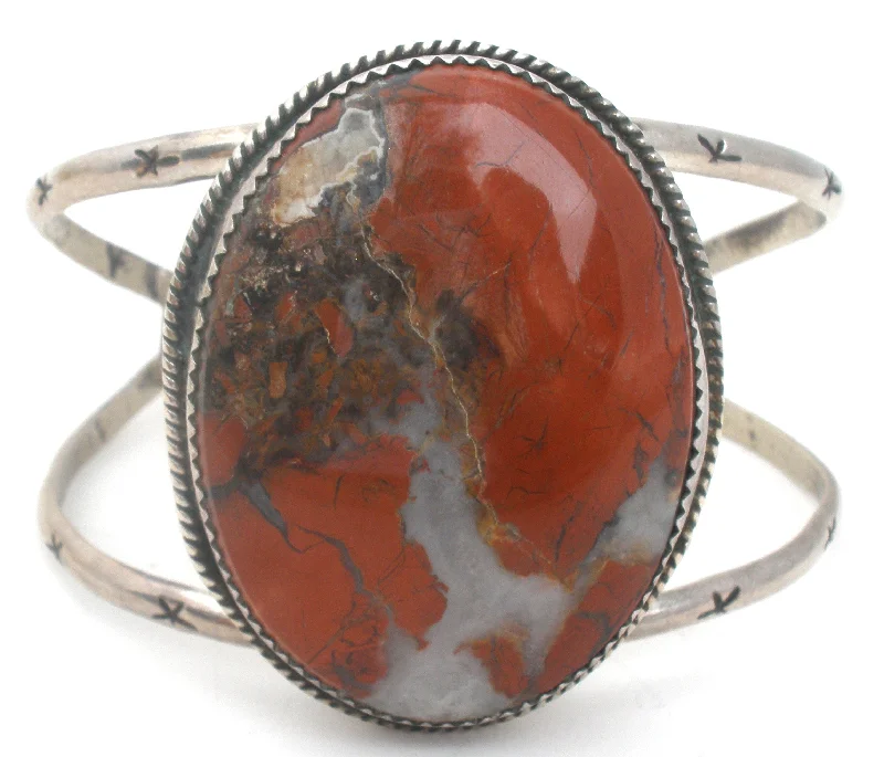 affordable bangles for women -Moss Agate Cuff Bracelet Sterling Silver