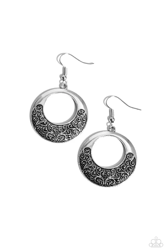 women’s gemstone earrings -Secret Vineyards - Silver